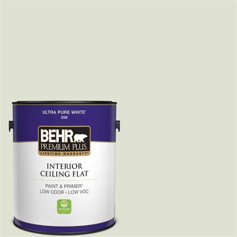 Behr Premium Plus Gal Ppu Whitened Sage Ceiling Flat Interior