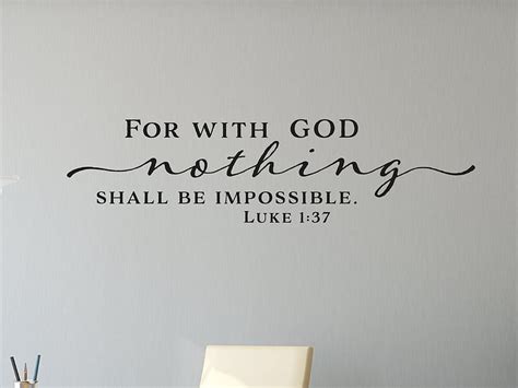 For With God Nothing Shall Be Impossible Luke 1 37 HD Wallpaper Pxfuel