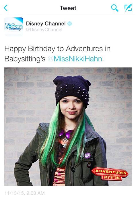 Disney Channel Tweeted Nikki Hahn Nikki Turns 13 On Nov13 2015 On