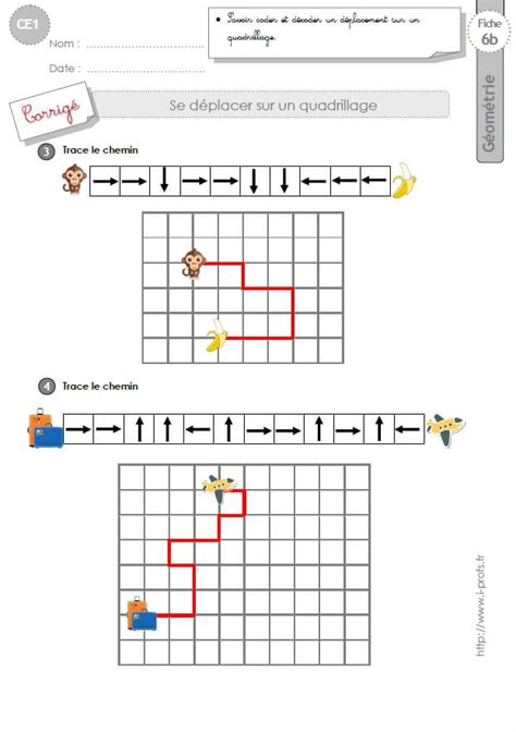 Ce Exercices Se D Placer Sur Un Quadrillage En Ce Cycle