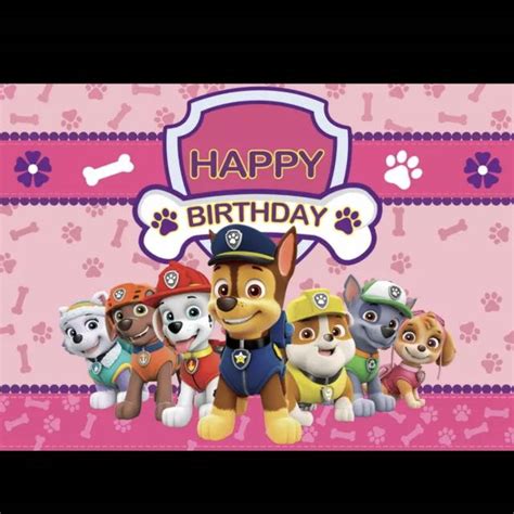 Paw Patrol Party Supplies Birthday Banner Backdrop Party Deco