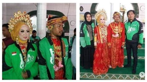 VIDEO Pengantin Pakai Jaket Gojek Viral Di Whatsapp WA IG Diarak