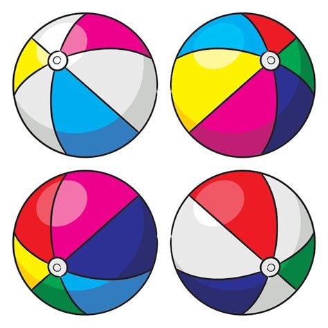 Premium Vector Cartoon Beach Ball Set