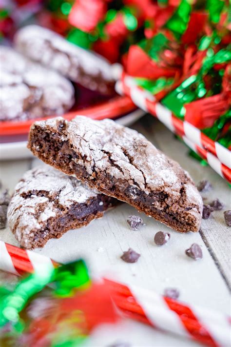 Homemade Christmas Crinkle Cookies LemonPeony