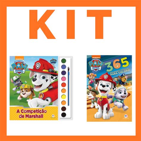 Kit Aquarela Atividades E Desenhos Para Colorir Patrulha Canina