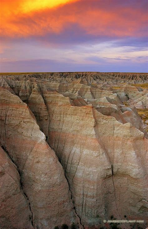 Badlands National Park South Dakota Sunset Photograph Scenic