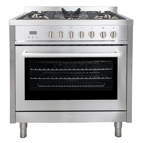 Cosmo Commercial Style 36 In 38 Cu Ft Dual Fuel Range With 8 Function Convection Oven In