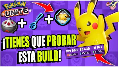 La Mejor Build De Pikachu Despues Del Buff Pokemon Unite Youtube