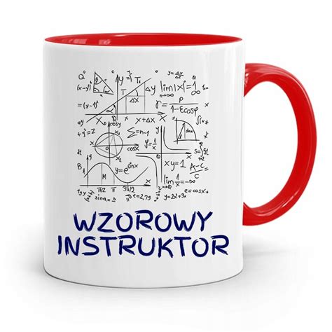 DLA INSTRUKTORA PRAWA JAZDY KUBEK CZERWONY PREZENT Z Nadrukiem Ze