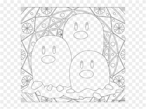 Download Adult Pokemon Coloring Page Dugtrio Cubone Pokemon Colouring