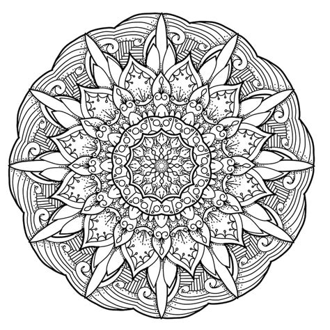 Ancient Blossom Coloring Page - Monday Mandala