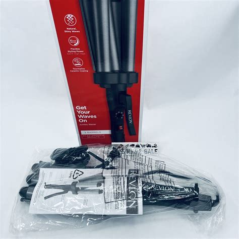 Revlon Barrel Jumbo Hair Waver For Natural Looking Waves Gray Ebay