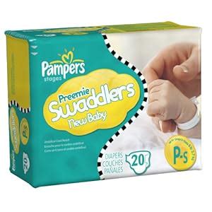 Amazon.com: Pampers Swaddlers Size Preemie Mini Pack 20 Count (Pack of 12): Health & Personal Care