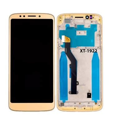 Combo Display Tela Frontal Moto G6 Play E E5 Normal Aro Dourada