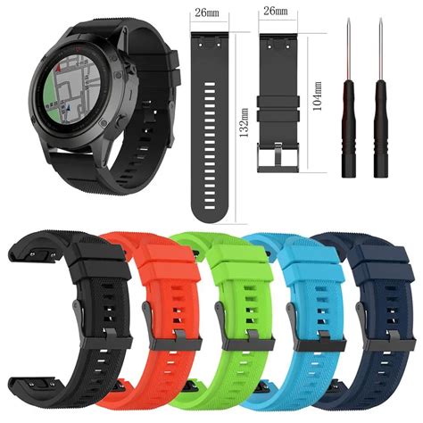 26mm Quick Release Silicone Wrist Band Strap Bracelet For Garmin Fenix