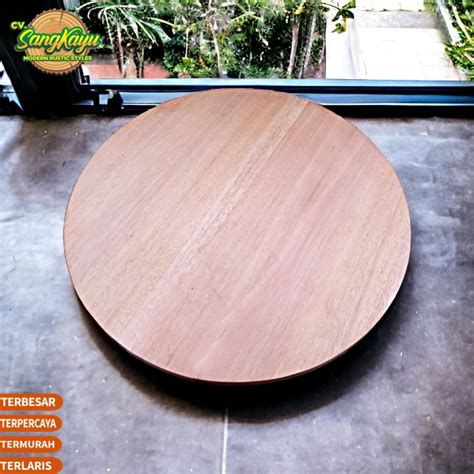 Jual Papan Kayu Bulat 60 Cm Round Wood Board Daun Meja Nampan Talenan