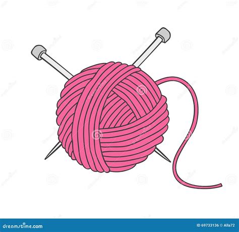 Ball Of Yarn Cartoon Vector Cartoondealer