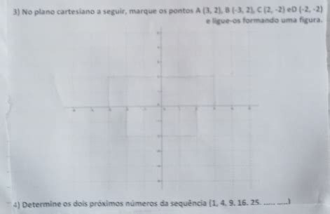 Solved No Plano Cartesiano A Seguir Marque Os Pontos A B