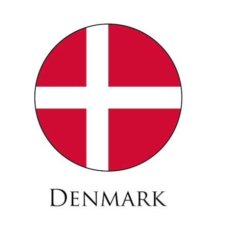 Premium Vector Circle Flags Denmark Flag Design