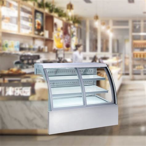 Curved Glass Display Showcase Big For Dessert Cake Bakery Bread China