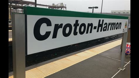 MTA Metro North Railroad Amtrak Train Action At Croton Harmon Station