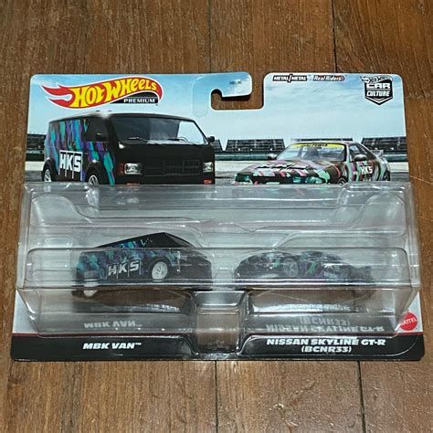 Hot Wheels MBK Van Nissan Skyline GT R BCNR33 HKS Car Culture Premium 2