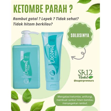 Jual Coconut Fresh Shampoo SR12 Anti Ketombe Shopee Indonesia