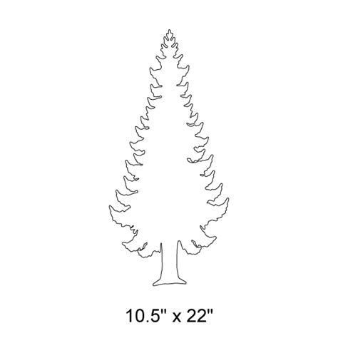 Pine Tree Stencil for Kids Nature Themed Wall Mural