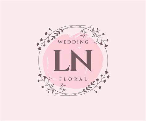 Plantilla De Logotipos De Monograma De Boda Con Letras Iniciales Plantillas Florales Y