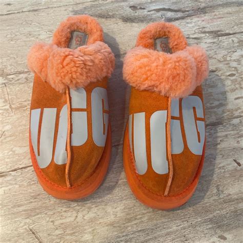 UGG orange platform slippers - Depop