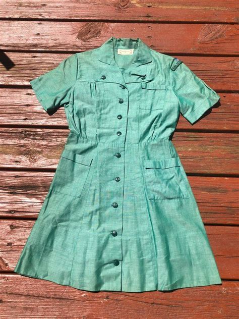 Official Girl Scout Dress Authentic 1960s Vintage Girl Scouts Usa Green