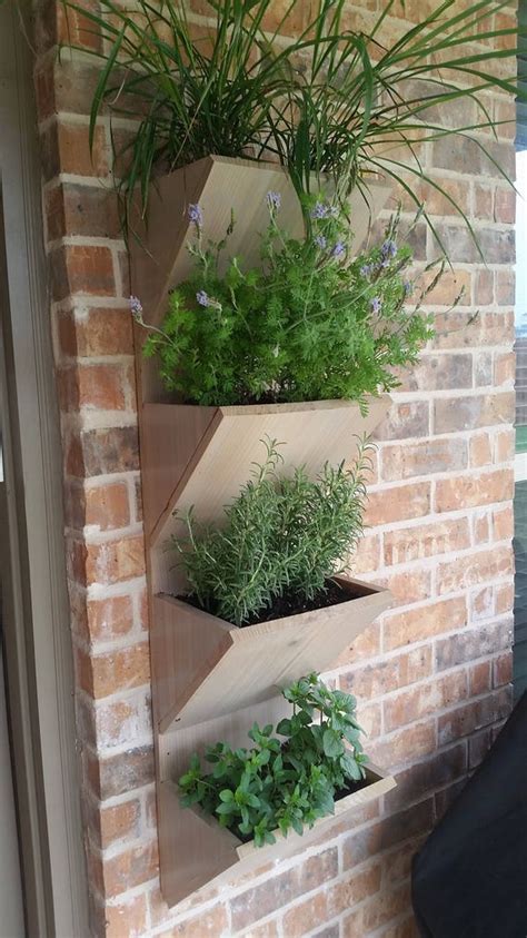 Wall Planter Box Herb Garden Planter 4 Tier Vertical