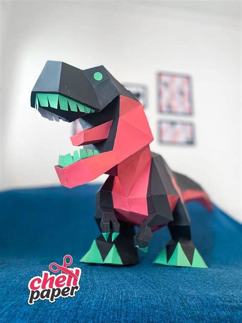 Tyrannosaurus Rex Tyrannosaurus Trex Dinosaur Papercraft Lizard