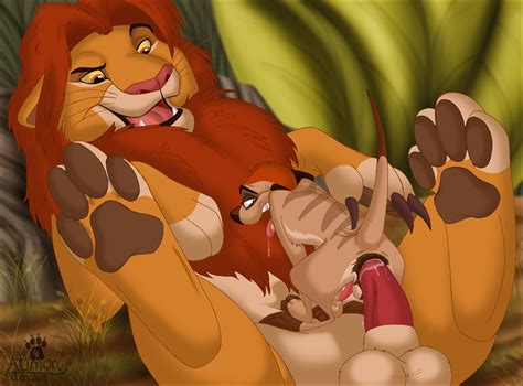 Rule 34 2011 2boys Anthro Anthro On Feral Atimon Disney Feral Gay Lion Male Male Only Meerkat