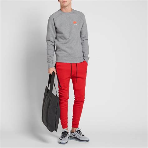 Nike Tech Fleece Jogger University Red Heather And Black End Us