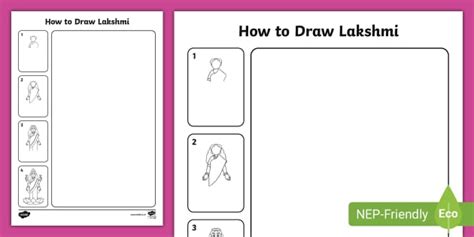 FREE! - How to Draw Goddess Lakshmi - Lakshmi | Twinkl