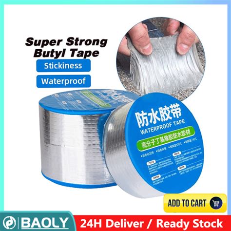 M Waterproof Tape Aluminum Foil Butyl Sealing Self Adhesive Tape Color