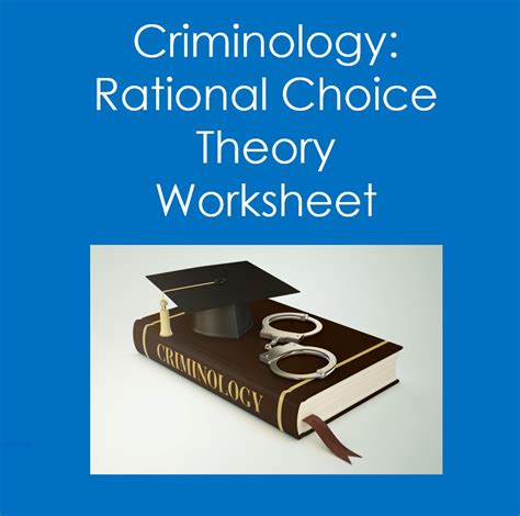 Let S Talk Vocab Criminology Rational Choice Theory Worksheet Made