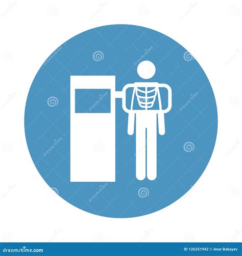 Patient Undergoes Mri Or X Ray Medical Exam Cartoon Vector Illustration