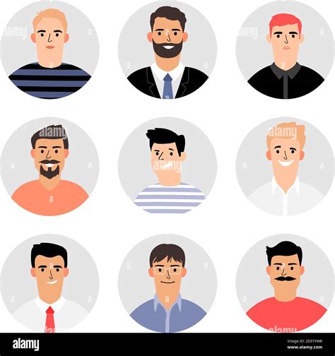 Handsome Portraits Stock Vector Images Alamy