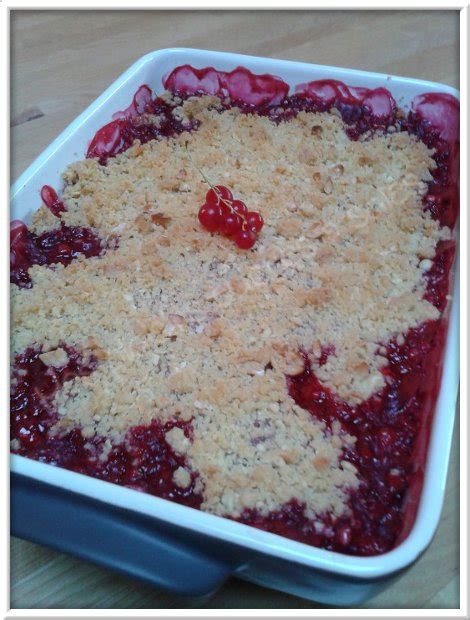 Mes Plaisirs Sucr S Sal S Crumble Aux Groseilles Et Noix De Cajou