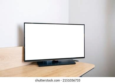 Blank White Screen Led Tv Mockup Stock Photo 2151036733 Shutterstock