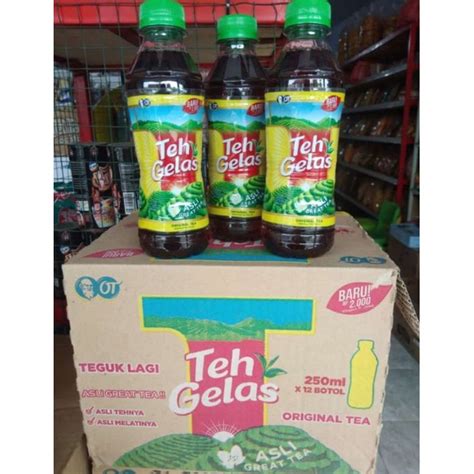 Jual Teh Gelas Kemasan Botol 250 Ml Isi 12 Botol Shopee Indonesia