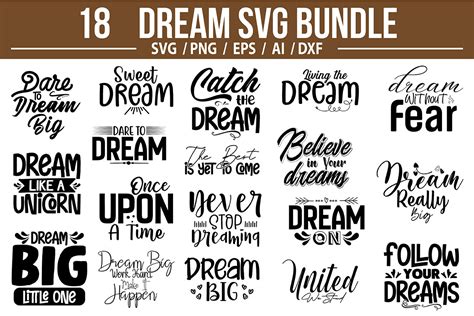 Dreams SVG Bundle Graphic By Orpitasn Creative Fabrica