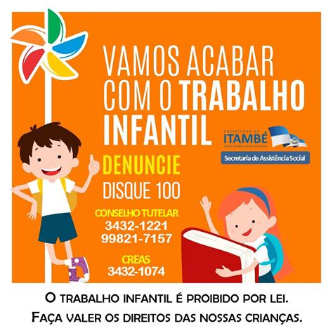 12 DE JUNHO DIA MUNDIAL DE COMBATE AO TRABALHO INFANTIL ITAMBÉ ABRAÇA