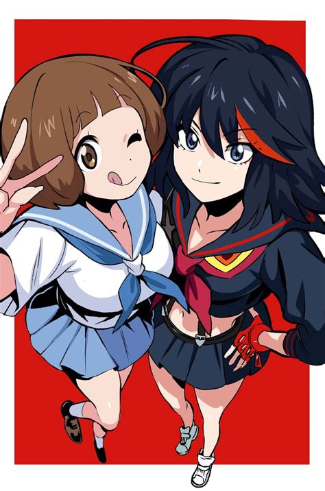 Matoi Ryuuko Senketsu And Mankanshoku Mako Kill La Kill Drawn By