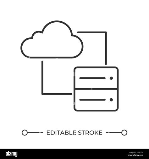 Cloud Computing Linear Icon Stock Vector Image Art Alamy