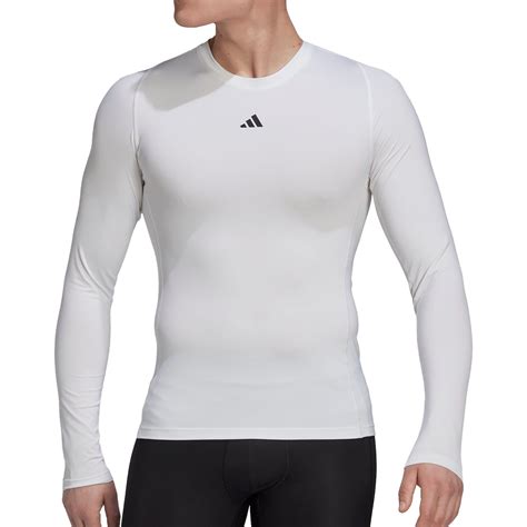 Adidas Tech Fit Long Sleeve Mens Training Top White