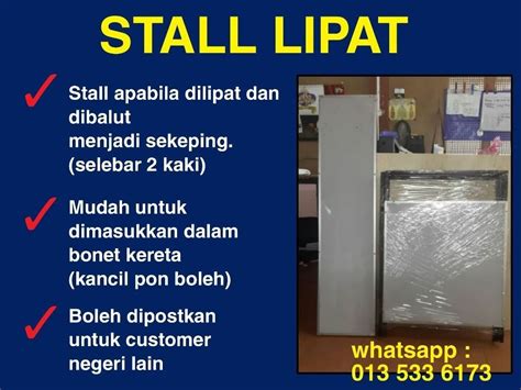 JOM TEMPAH STALL LIPAT KIOSK BOOTH NIAGA MUDAH ALIH BISNES ROTI JOHN