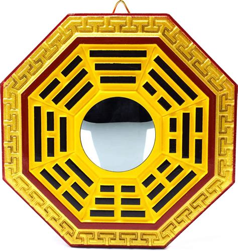 Buy Chinese Bagua Concave Mirror Feng Shui Wood Mirrors 6 Inch Online